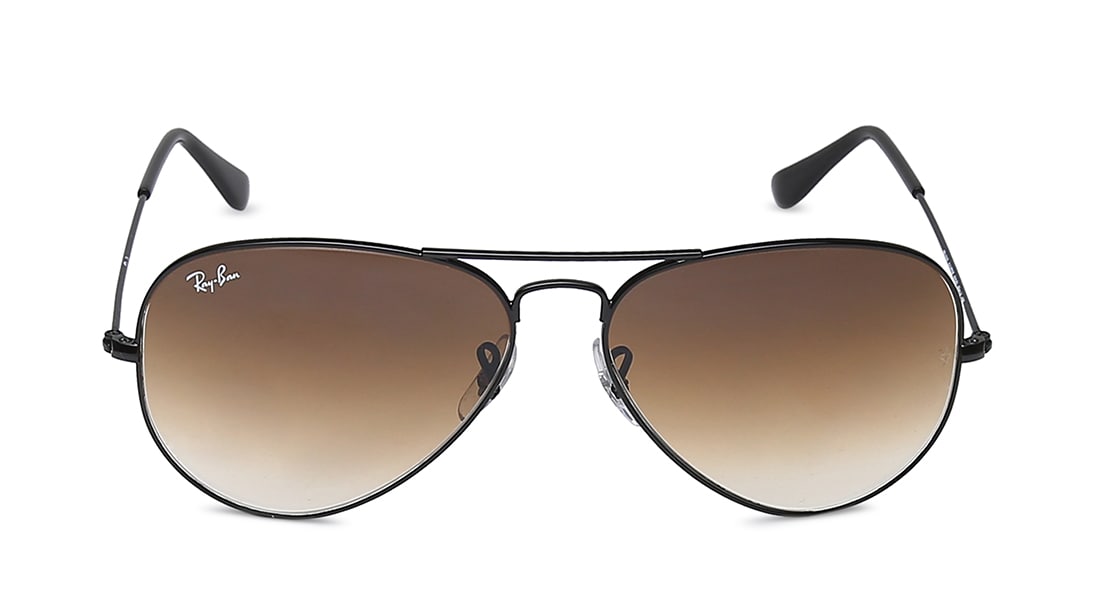 Image 1 of Black Aviator Men Sunglasses (RB3025I0025158|58) from Rayban Available at Titan Eye+