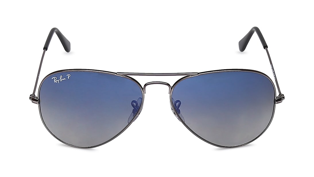 Image 1 of Blue Aviator Sunglasses for Men from Rayban Available at Titan Eye+