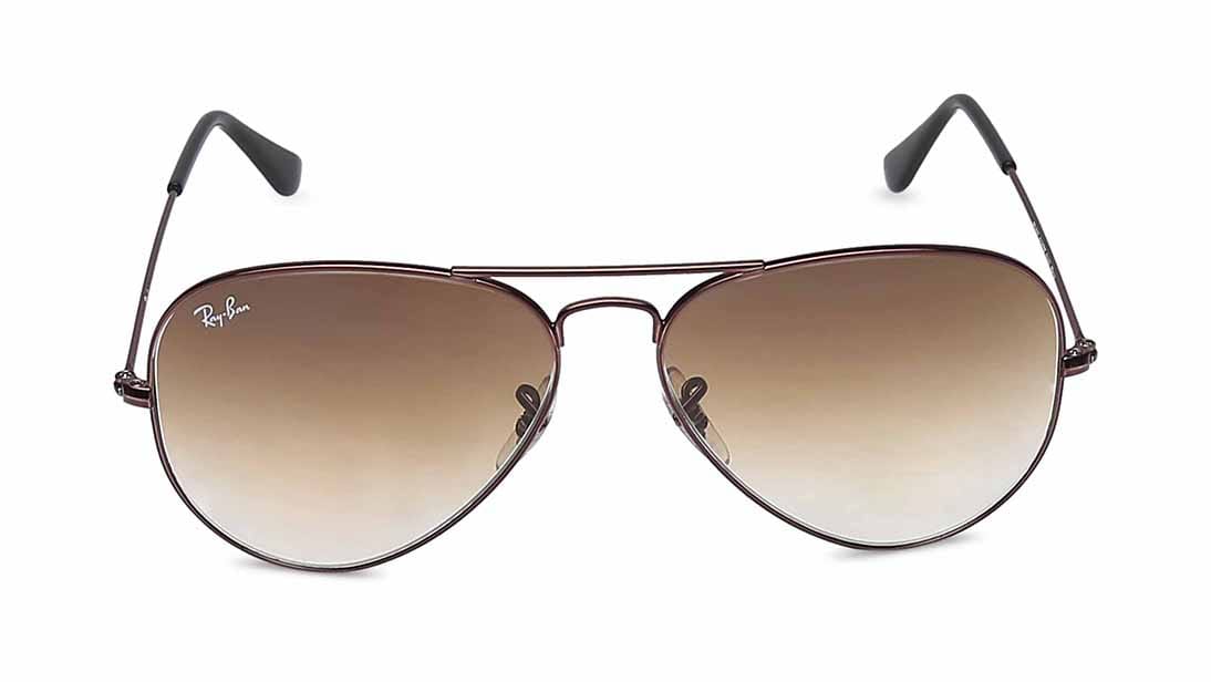 Image 1 of Brown Aviator Men Sunglasses (RB3025I0145158|58) from Rayban Available at Titan Eye+