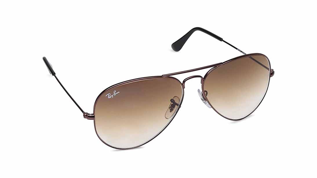 Brown Aviator Men Sunglasses (RB3025I0145158|58)