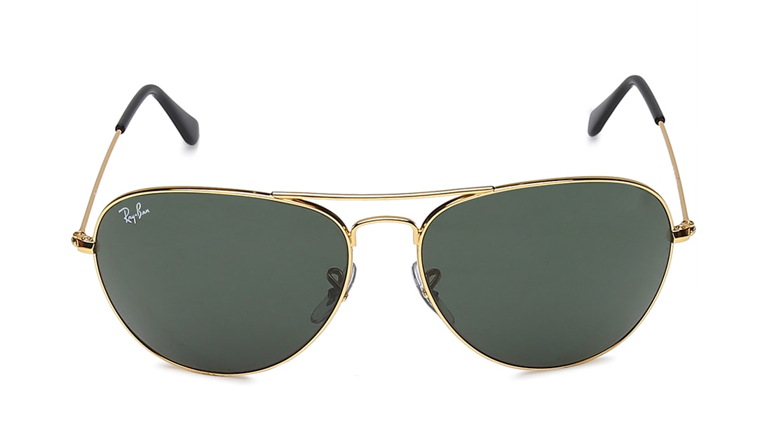 Image 1 of Black Aviator Men Sunglasses from Rayban Available at Titan Eye+