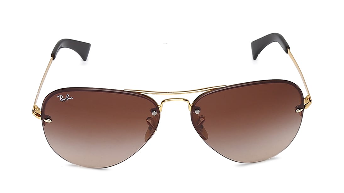 Image 1 of Gold Aviator Men Sunglasses (RB3449I0011359|59) from Rayban Available at Titan Eye+