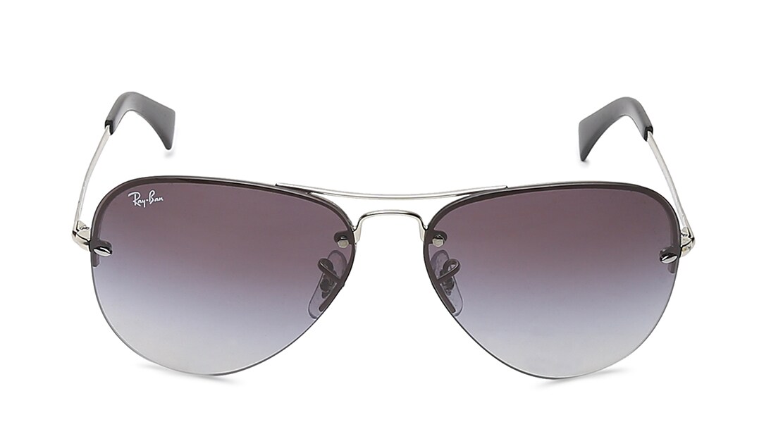 Image 1 of Grey Aviator Sunglasses for Men(RB3449I0038G59) from Rayban Available at Titan Eye+