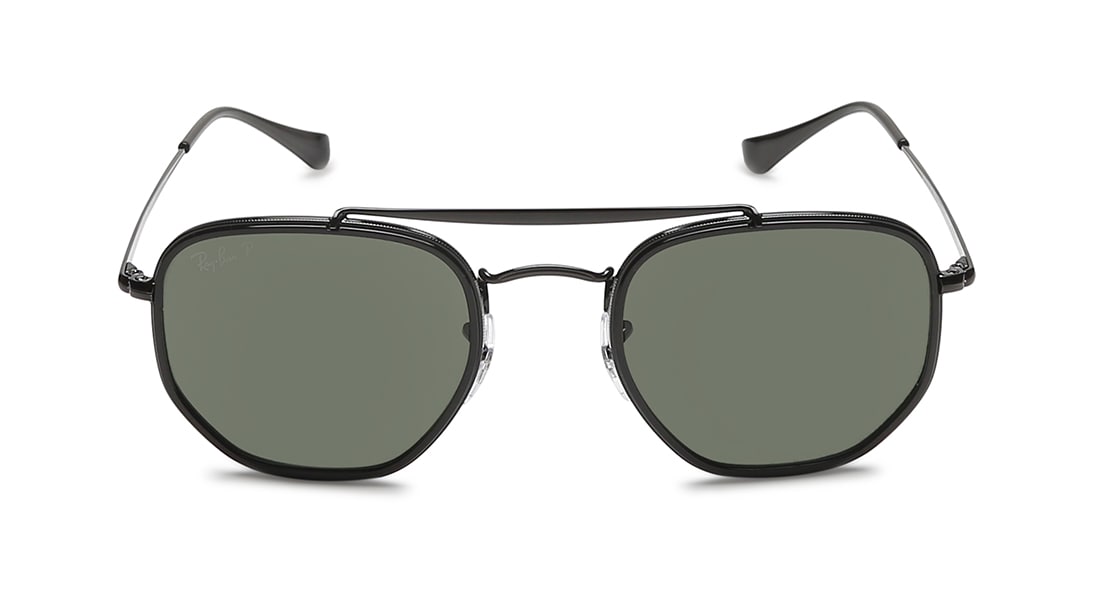 Image 1 of Green Square Polarized Sunglasses for Men and Women from Rayban Available at Titan Eye+