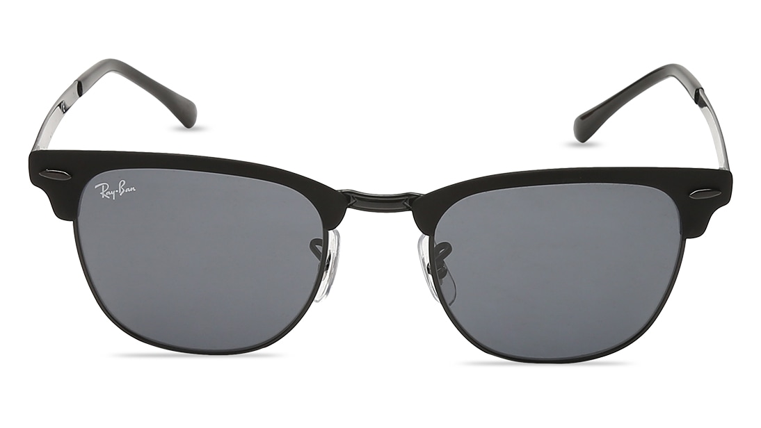 Image 1 of Black Clubmaster Unisex Sunglasses (RB3716186R551|53) from Rayban Available at Titan Eye+