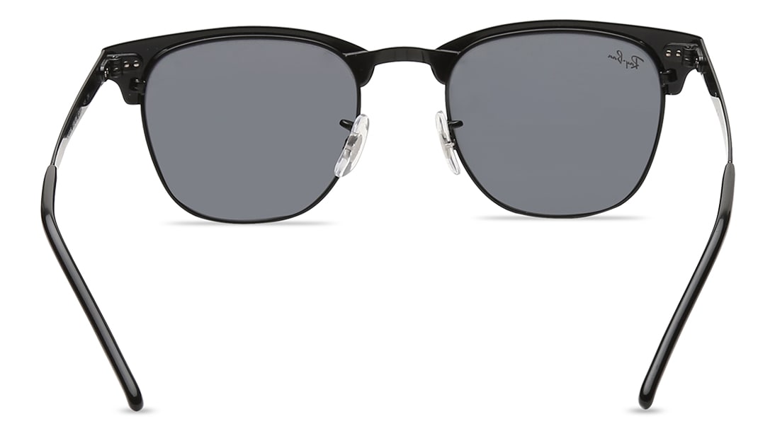 Image 4 of Black Clubmaster Unisex Sunglasses (RB3716186R551|53) from Rayban Available at Titan Eye+