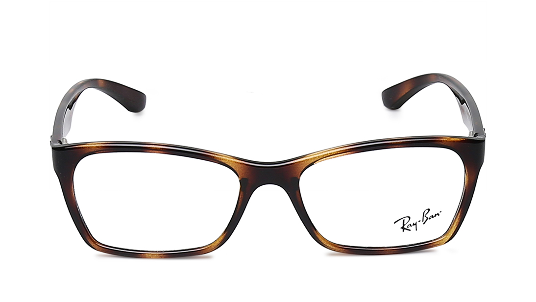Image 1 of Brown Wayfarer Eyeglasses for Women from Rayban Available at Titan Eye+
