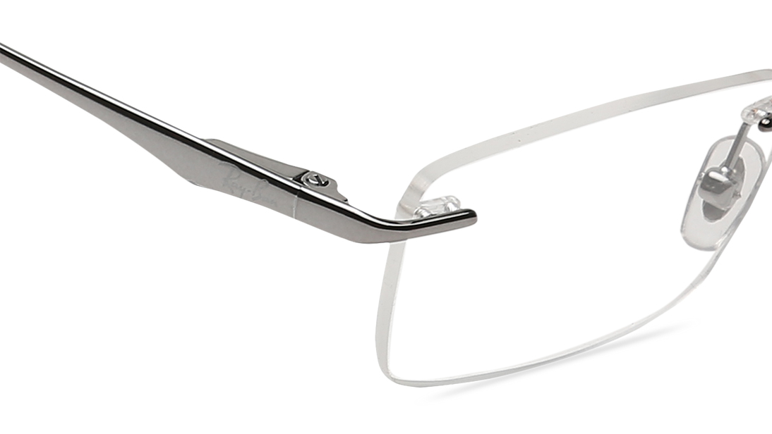 Gun Metal Rectangle Rimless Eyeglasses Rayban RX6303I250251 at best price Titan Eye