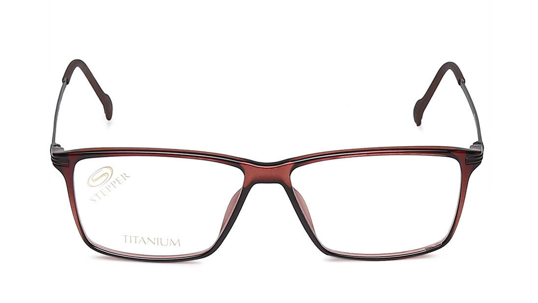 Image 1 of Burgundy Wayfarer Rimmed Eyeglasses (SI20078F11053|40) from Stepper Available at Titan Eye+