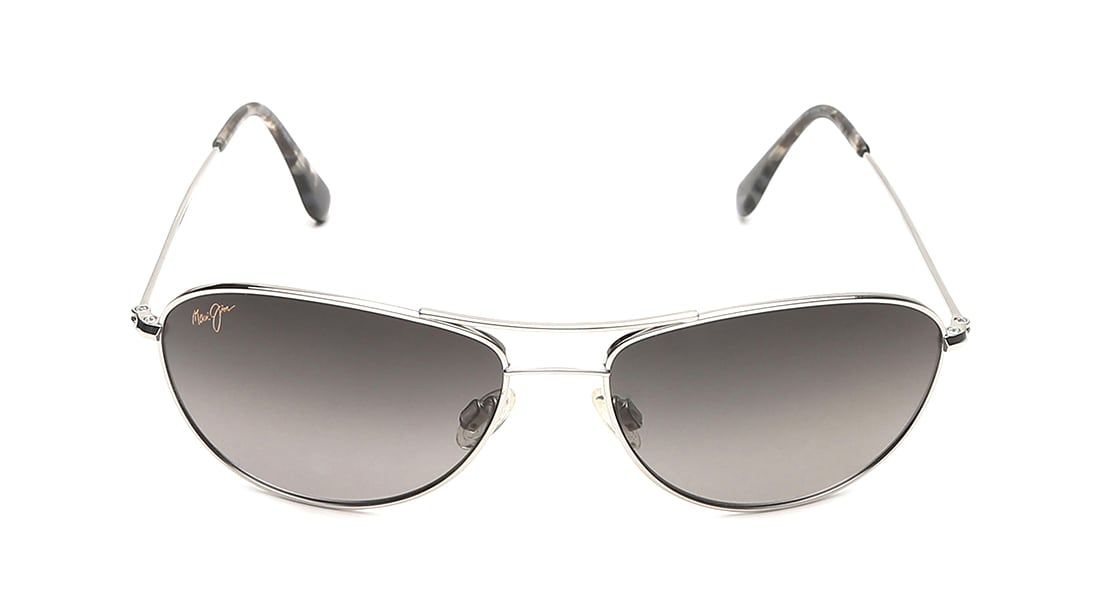 Image 1 of Grey Aviator Polarized Sunglasses for Men and Women from Maui Jim Available at Titan Eye+