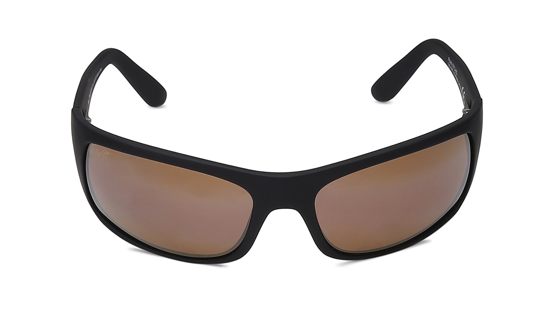 Image 1 of Bronze Wraparound Polarized Sunglasses for Men and Women from Maui Jim Available at Titan Eye+