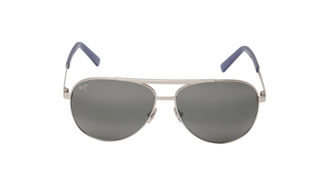 Image 1 of Grey Aviator Polarized Sunglasses for Men and Women from Maui Jim Available at Titan Eye+