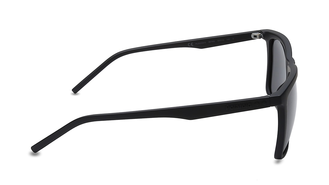Image 3 of Black Square Polarized Sunglasses for Men from Polaroid Available at Titan Eye+