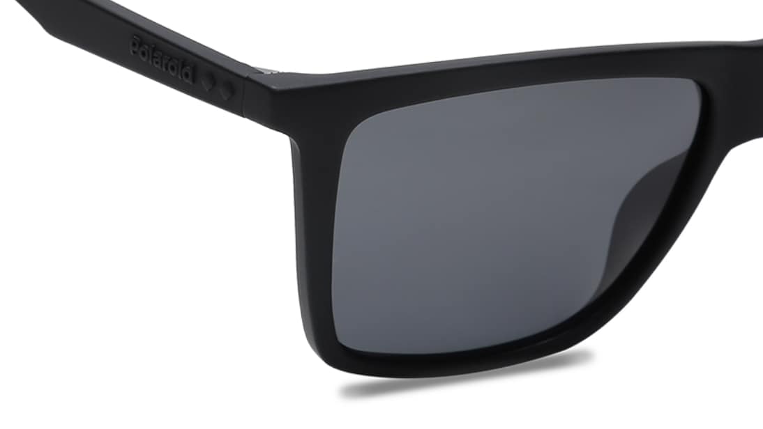 Image 5 of Black Square Polarized Sunglasses for Men from Polaroid Available at Titan Eye+
