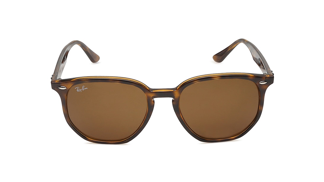 Image 1 of Brown Wayfarer Unisex Sunglasses (SRB43067107354|54) from Rayban Available at Titan Eye+