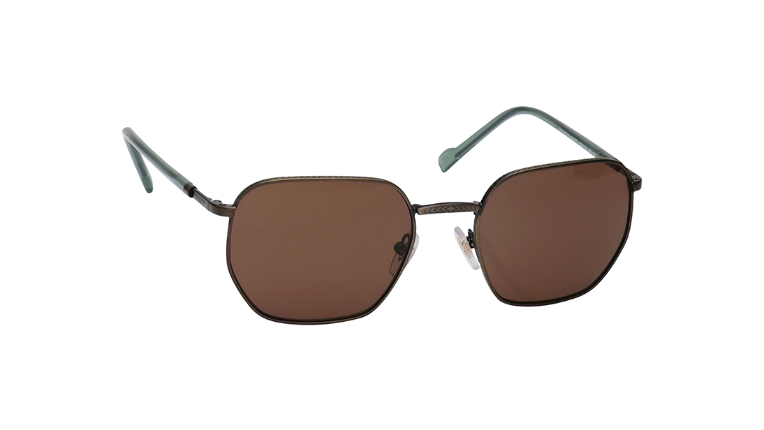 Brown Geometric Sunglasses for Men