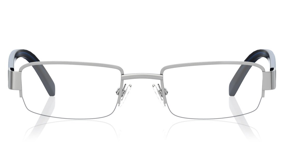 Image 1 of Silver Rectangle Eyeglasses for Men from Titan Available at Titan Eye+
