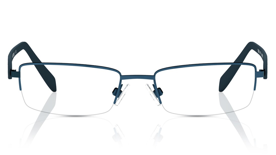 Image 1 of Blue Rectangle Semi-Rimmed Eyeglasses (T2045A1A1|50) from Titan Available at Titan Eye+