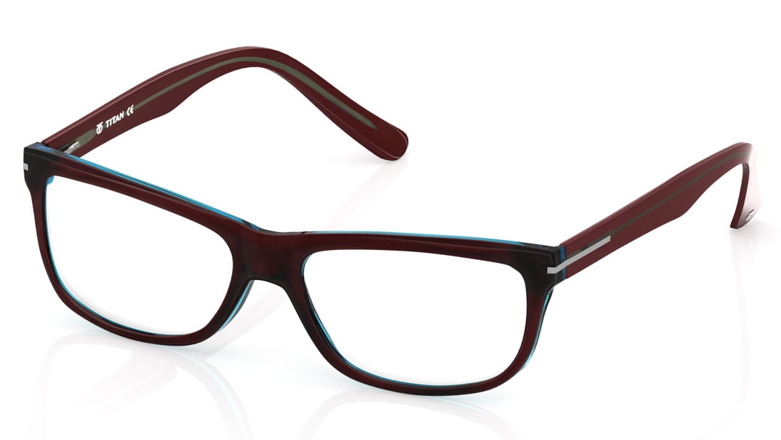 Brown Rectangle Rimmed Eyeglasses (T2176B1A1|54)