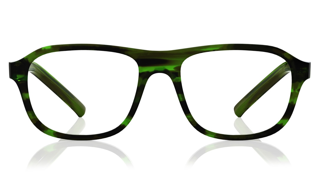 Image 1 of Green Wayfarer Rimmed Eyeglasses (T2178C1A1|53) from Titan Available at Titan Eye+