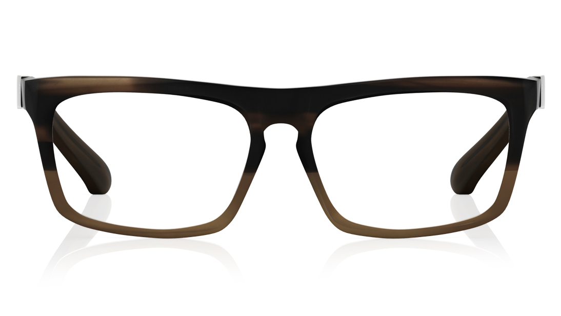 Image 1 of Brown Square Rimmed Eyeglasses (T2206B1B1|57) from Titan Available at Titan Eye+
