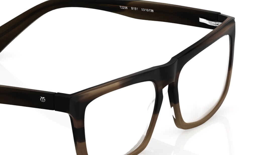 Image 7 of Brown Square Rimmed Eyeglasses (T2206B1B1|57) from Titan Available at Titan Eye+