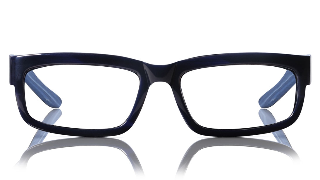 Image 1 of Blue Rectangle Rimmed Eyeglasses (T2209A1A1|54) from Titan Available at Titan Eye+