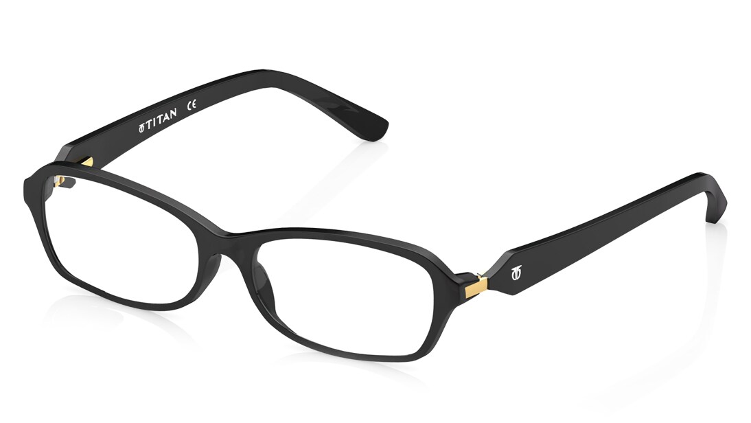 Black Rectangle Rimmed Eyeglasses (T2298B1A1|52)
