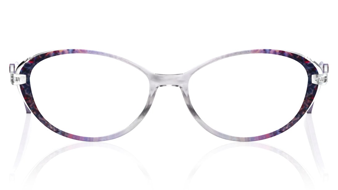 Image 1 of Silver Purple Cateye Rimmed Eyeglasses  (T2320B1A1|51) from Titan Available at Titan Eye+