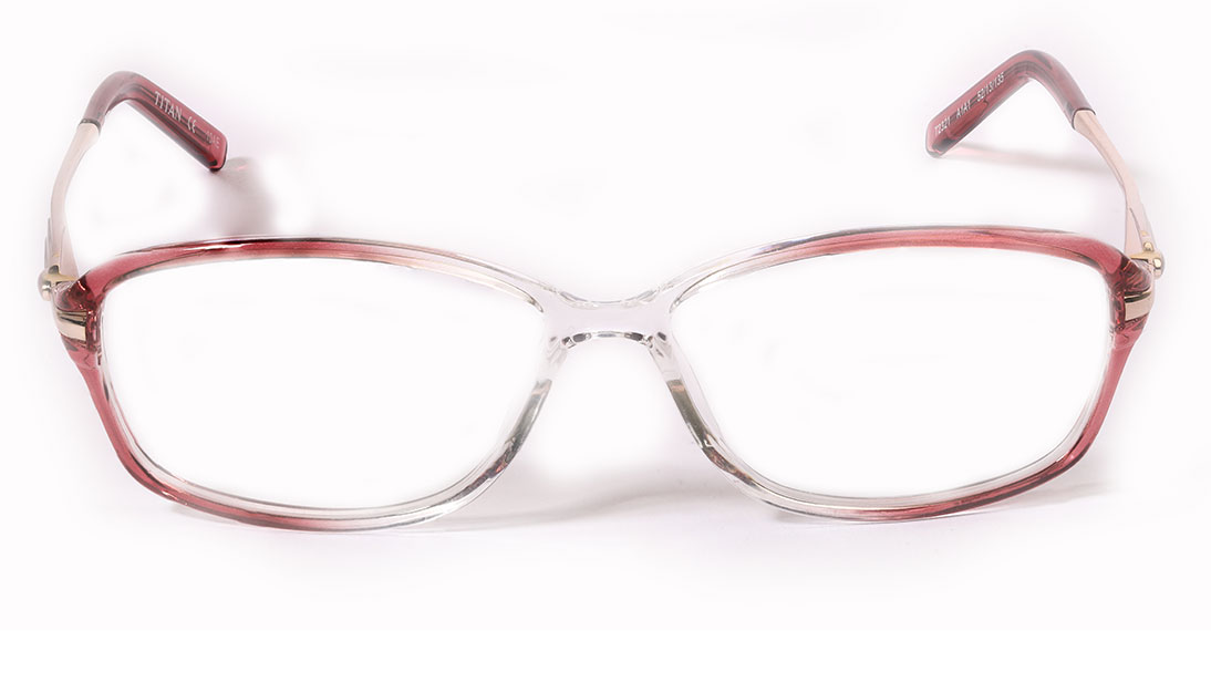 Image 1 of Maroon Navigator Eyeglasses for Women from Titan Available at Titan Eye+