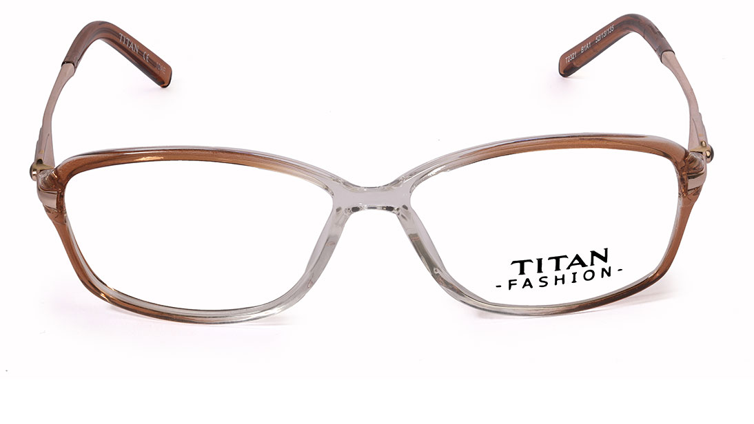 Image 1 of Brown Navigator Eyeglasses for Women from Titan Available at Titan Eye+