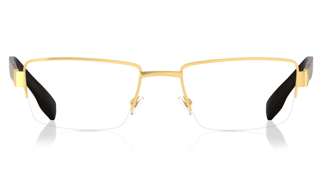 Image 1 of Gold Rectangle Semi-Rimmed Eyeglasses (T2345A1A1|52) from Titan Available at Titan Eye+