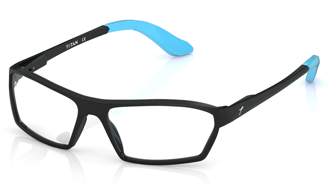 Black Rectangle Rimmed Eyeglasses (T2374A1A1|57)