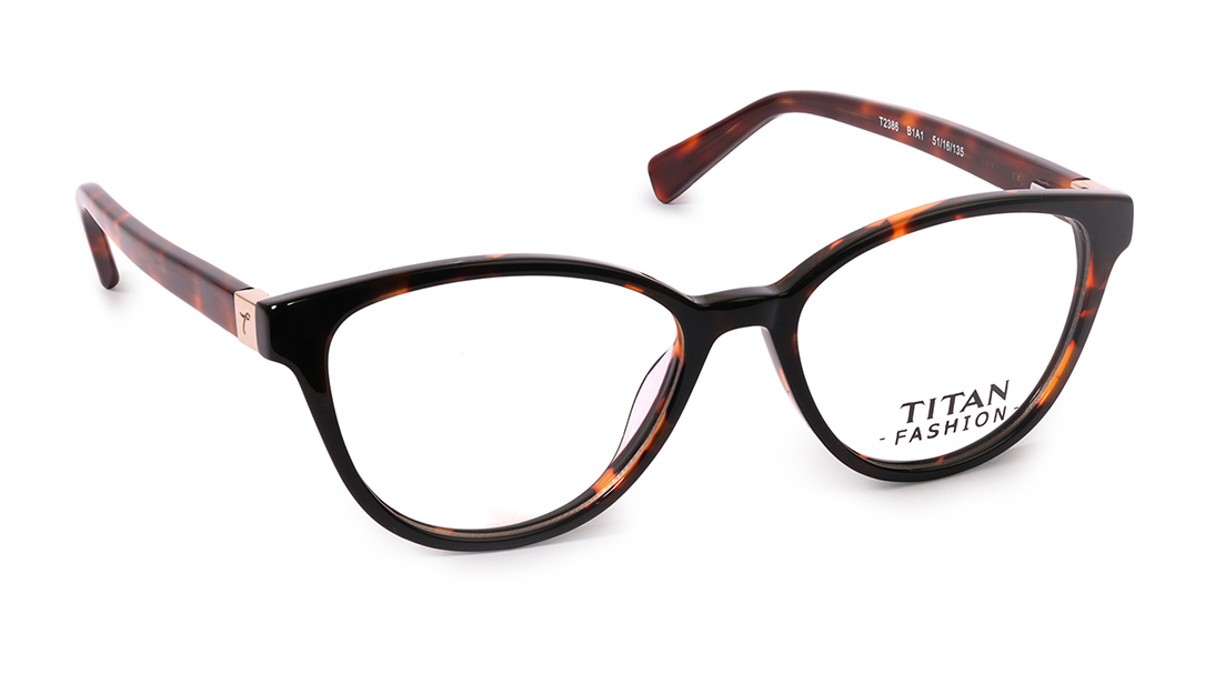 Brown Cateye Rimmed Eyeglasses  (T2386B1A1|51)