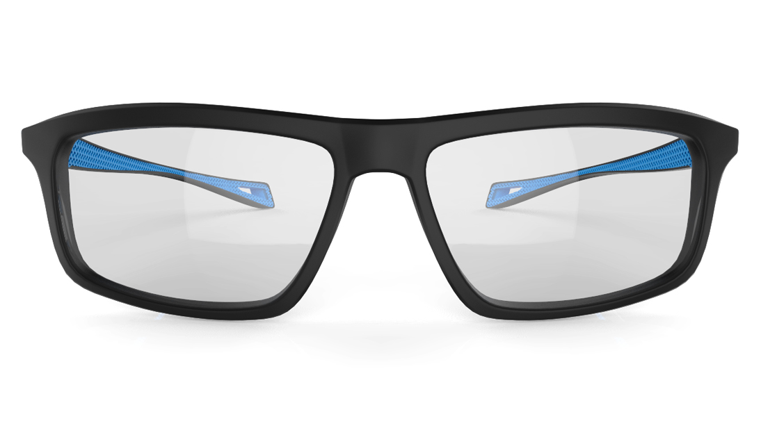 Image 1 of Black Rectangle Rimmed Eyeglasses (T2394C1A1|55) from Titan Available at Titan Eye+