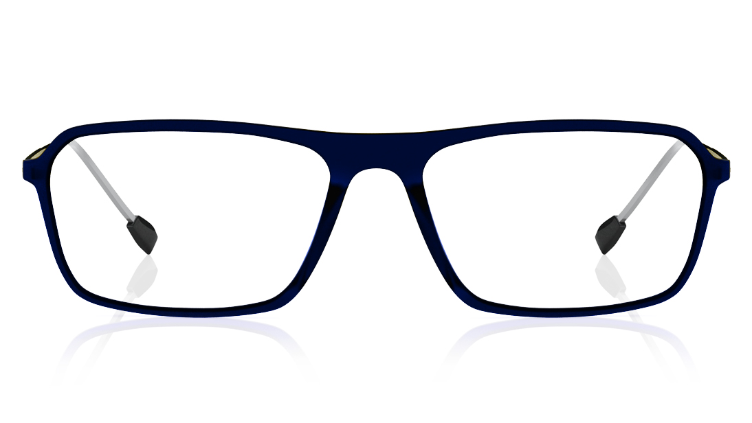 Image 1 of Blue Square Eyeglasses for Men and Women from Titan Available at Titan Eye+