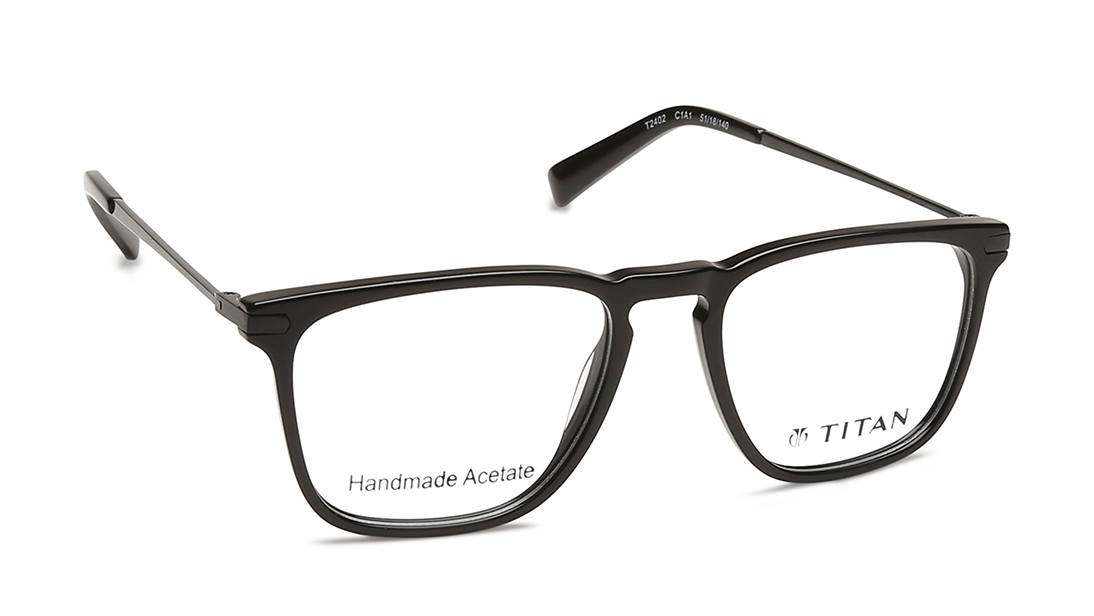 Black Square Rimmed Eyeglasses (T2402C1A1|51)