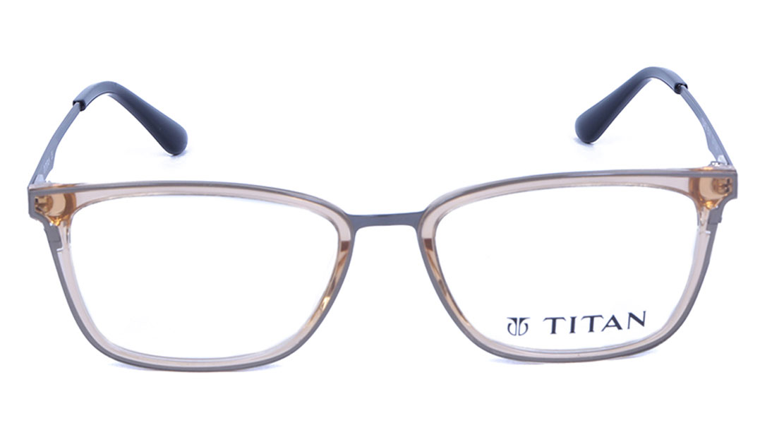 Gold Square Rimmed Eyeglasses (T2419B1A1|52)