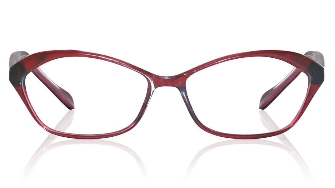 Image 1 of Maroon Cateye Rimmed Eyeglasses  (T2433B1A1|53) from Titan Available at Titan Eye+