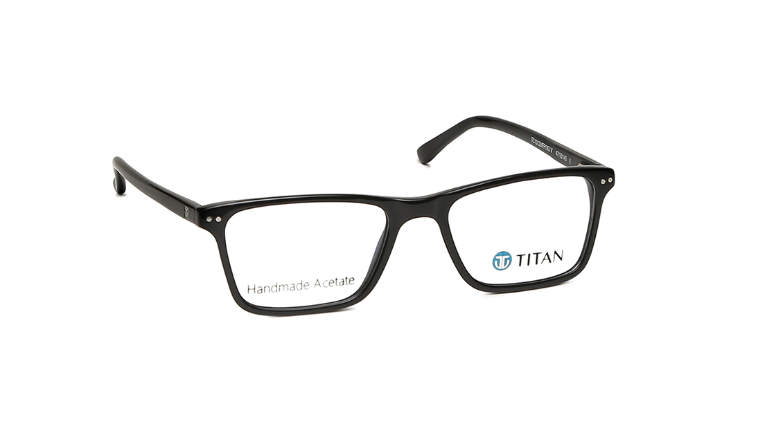 [IndiFit] Black Rectangle Rimmed Eyeglasses (TC1012MFP1XS|47)