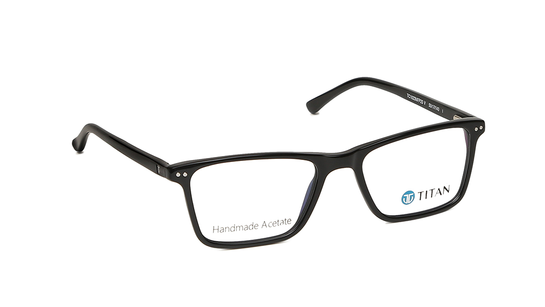 [IndiFit] Black Rectangle Rimmed Eyeglasses (TC1023MFP2S|50)