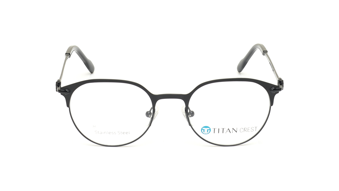 Image 1 of Black Rimmed Unisex Eyeglasses (TC1095UFM3MGYV|50) from Titan Available at Titan Eye+