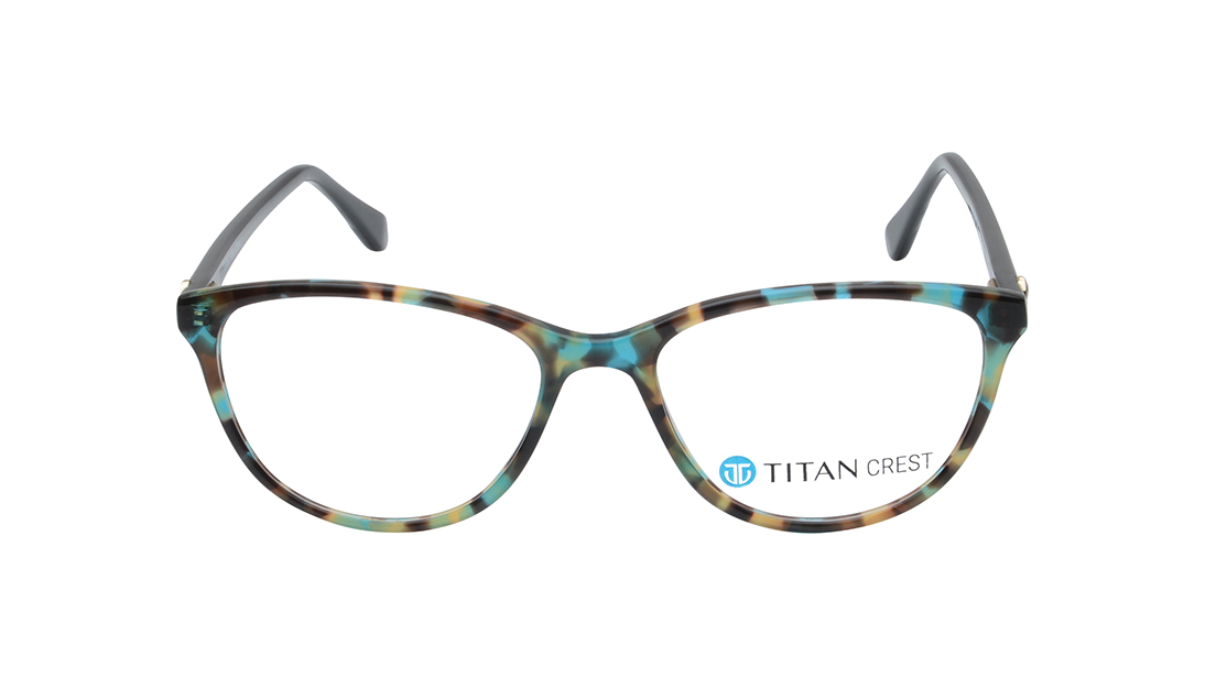 Image 1 of Blue CatEye Rimmed Eyeglasses for Women from Titan Available at Titan Eye+