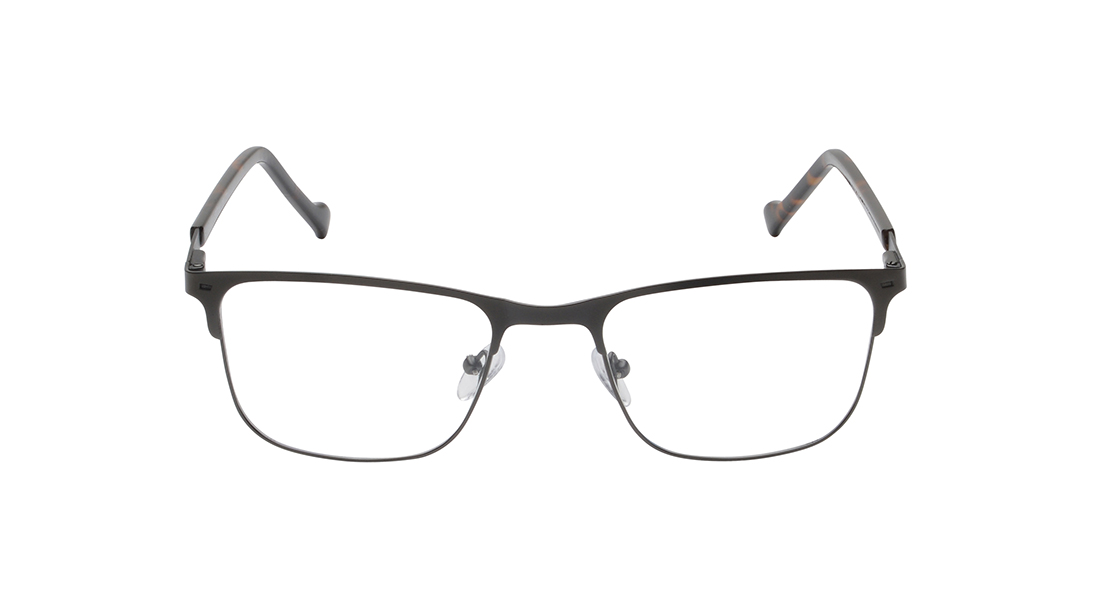 Image 1 of Gun Metal Rectangle Rimmed Eyeglasses for Men and Women from Titan Available at Titan Eye+