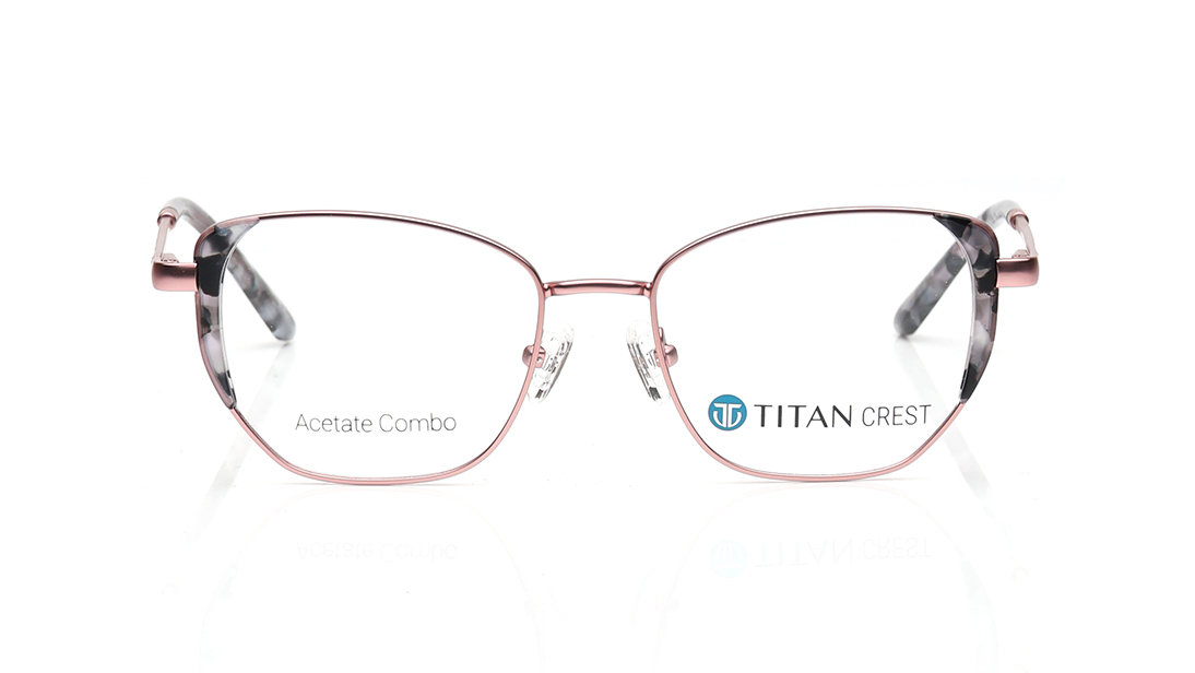 Image 1 of Pink CatEye Eyeglasses for Women from Titan Available at Titan Eye+