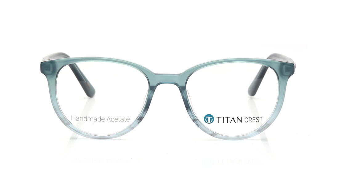 Image 1 of Blue Round Eyeglasses for Women from Titan Available at Titan Eye+