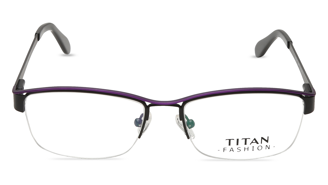 Image 1 of Purple Rectangle Semi-Rimmed Eyeglasses (TF1013WFM1|51) from Titan Available at Titan Eye+