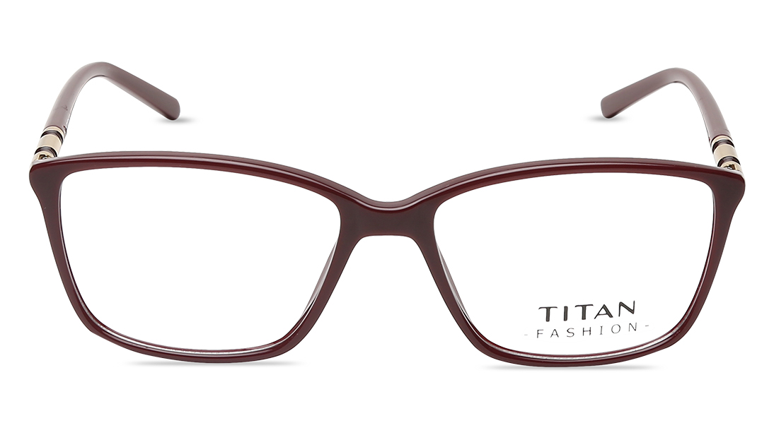 Image 1 of Red Wayfarer Rimmed Eyeglasses (TF1023WFP1|52) from Titan Available at Titan Eye+