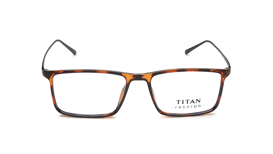 Image 1 of Havana Square Eyeglasses for Men from Titan Available at Titan Eye+