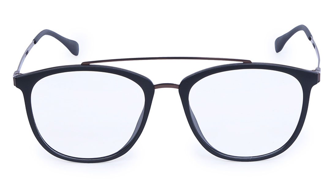 Image 1 of Black Round Eyeglasses for Men and Women from Titan Available at Titan Eye+